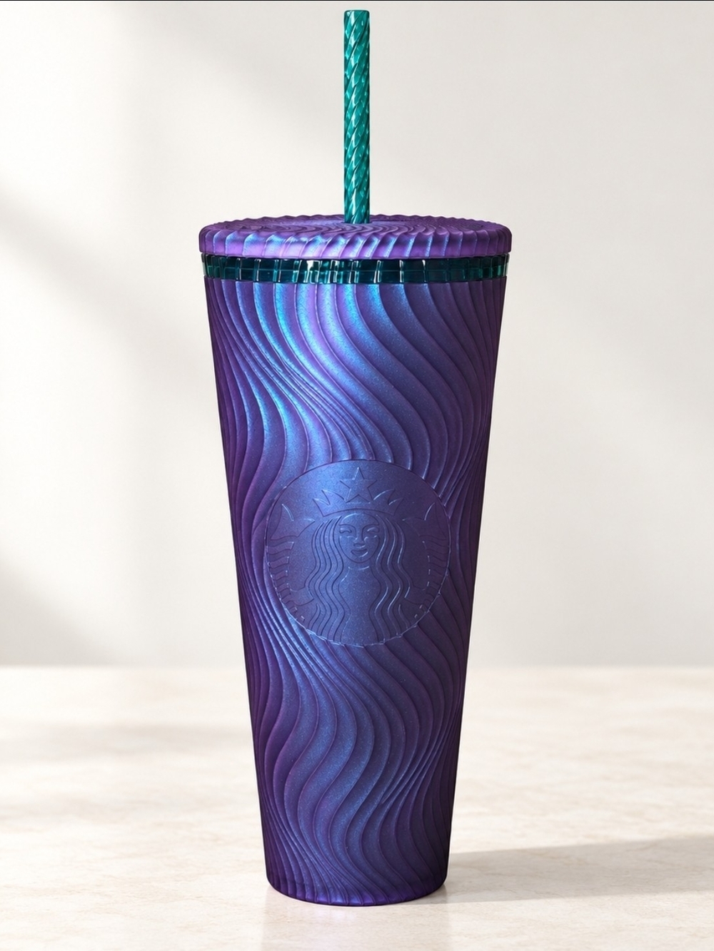 Starbucks Purple Siren Swirl Wavy Cold Cup 24 oz Tumbler